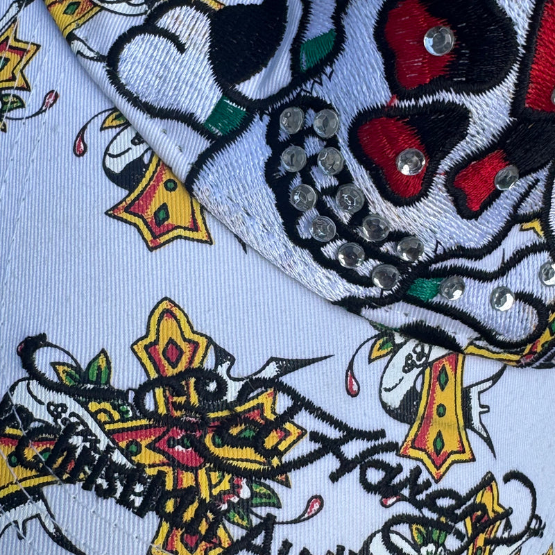 Detailansicht: Sourced limited accessories and clothes Ed Hardy vintage tattoo edition y2k cap – Logo, Nähte oder Material