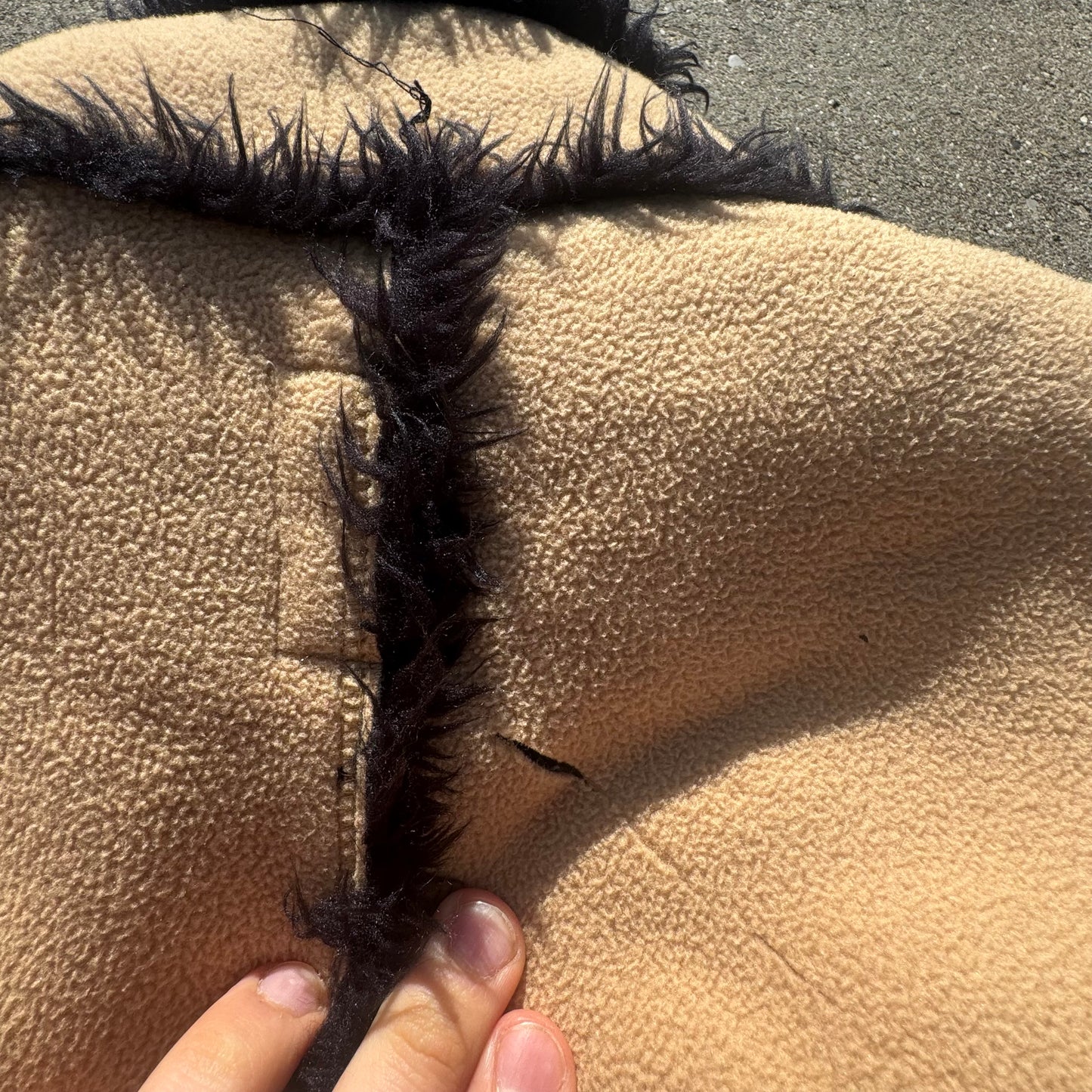 Rio Curl retro beige fur-like fleece jacket