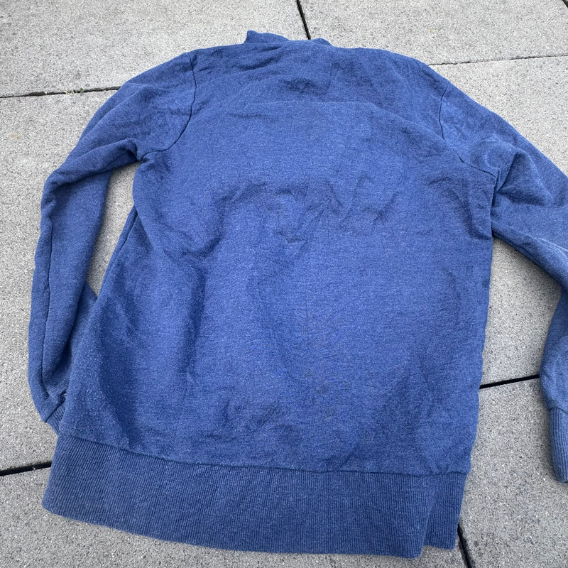 Detailansicht: Sourced limited accessories and clothes Evisu blue classic hoodie – Logo, Nähte oder Material