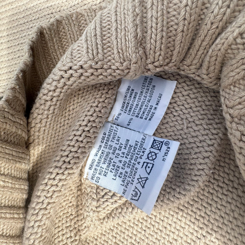 Detailansicht: Sourced limited accessories and clothes Polo Ralph Lauren knitted beige sweatshirt – Logo, Nähte oder Material