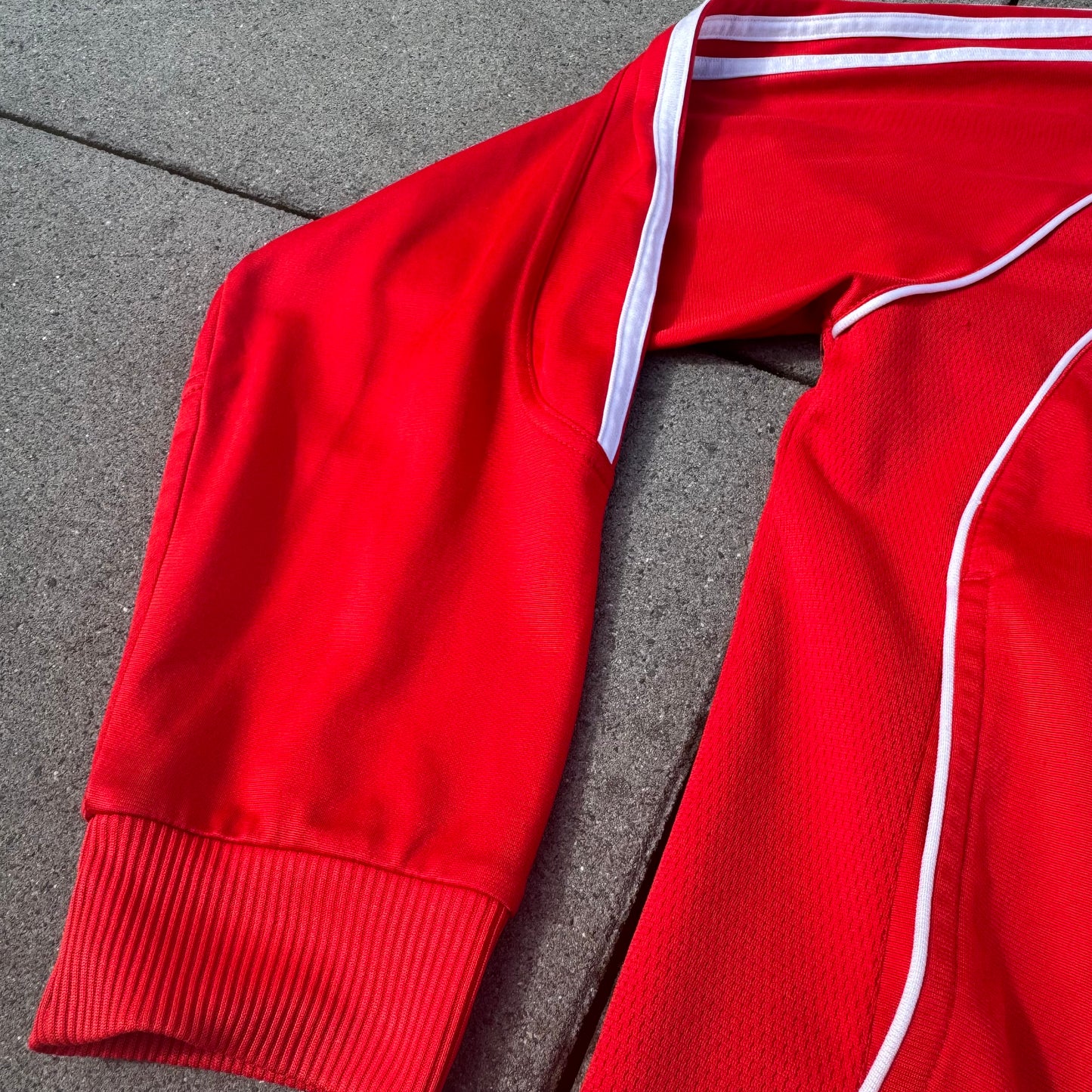 Adidas vintage red track jacket