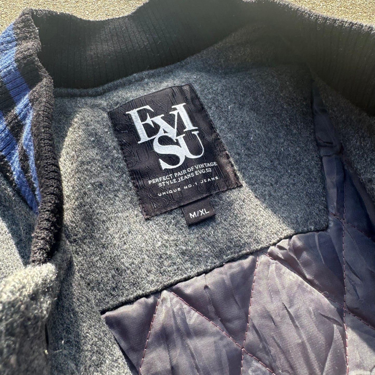 Evisu Energetics wool vintage bomber jacket