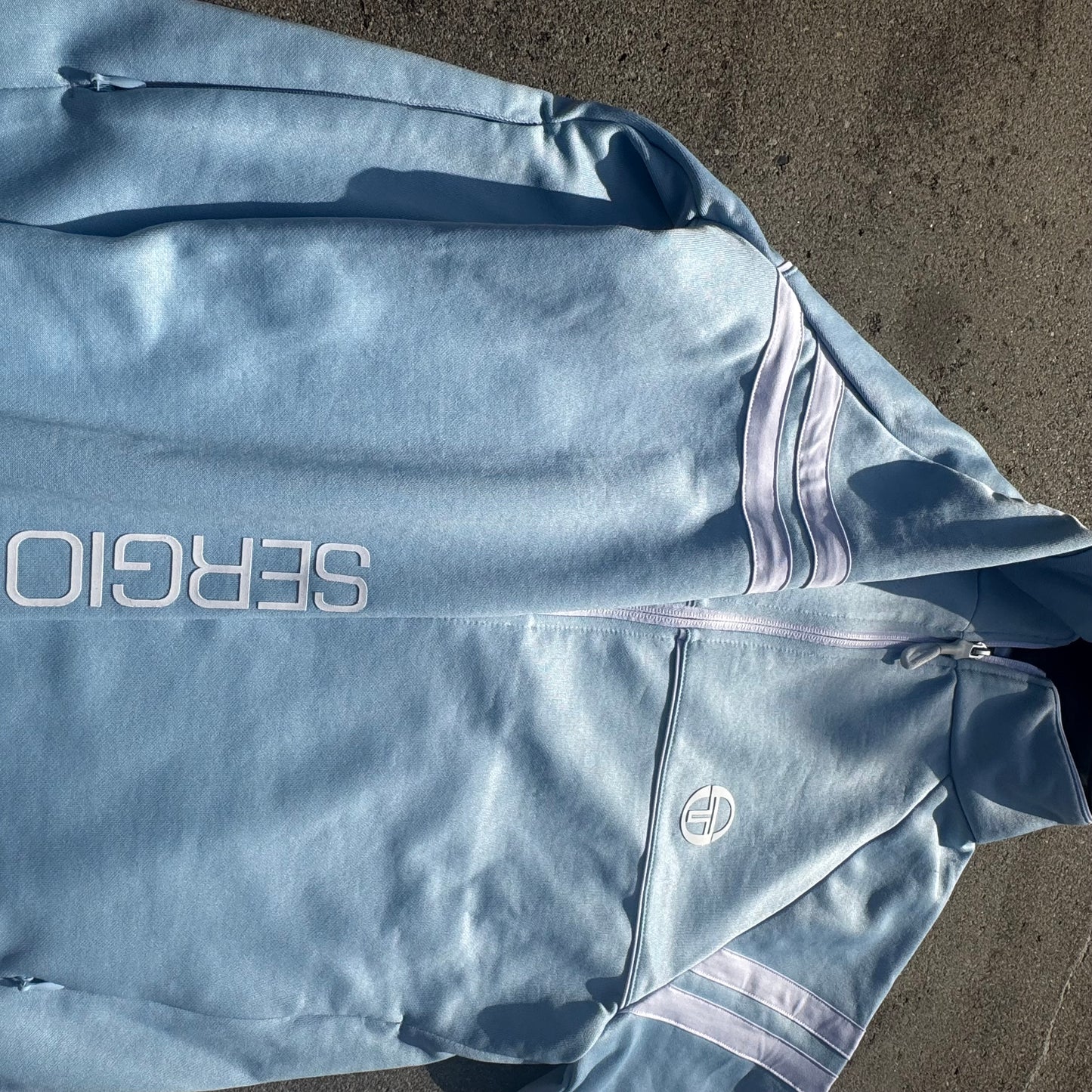 Sergio Tacchini baby blue sports track jacket