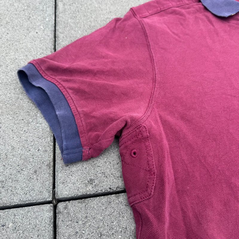 Detailansicht: Sourced limited accessories and clothes Polo Ralph Lauren burgundy big pony shirt – Logo, Nähte oder Material