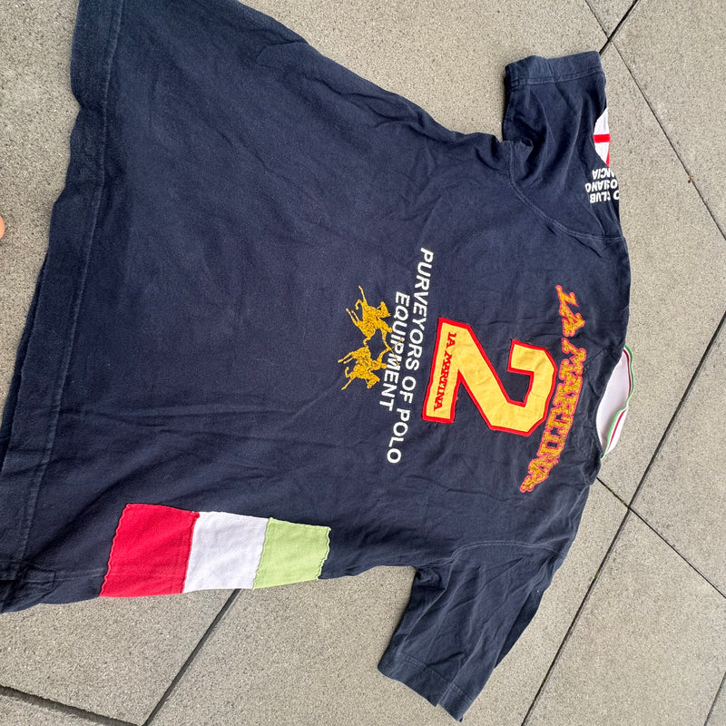 Detailansicht: Sourced limited accessories and clothes La Martina Italia vintage poloshirt – Logo, Nähte oder Material