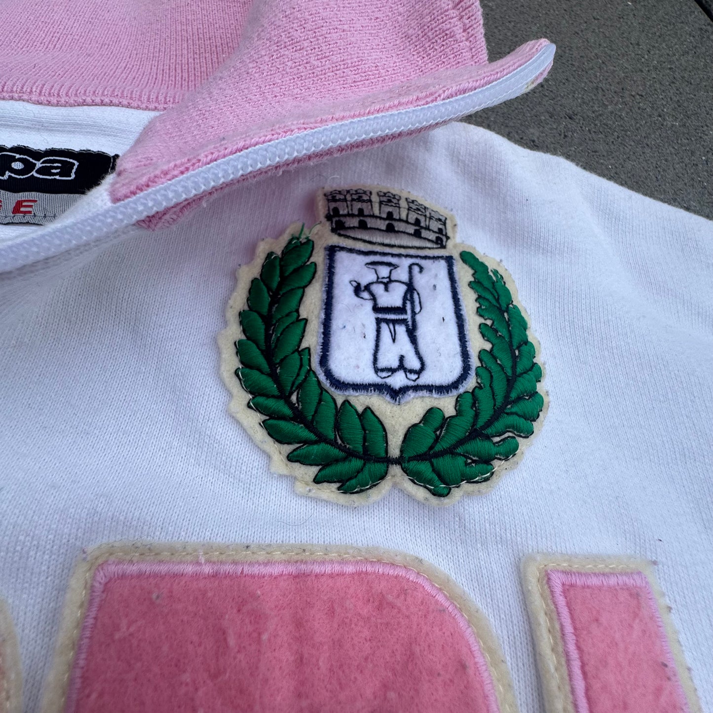 Capri Italia white and pink Kappa sweatshirt