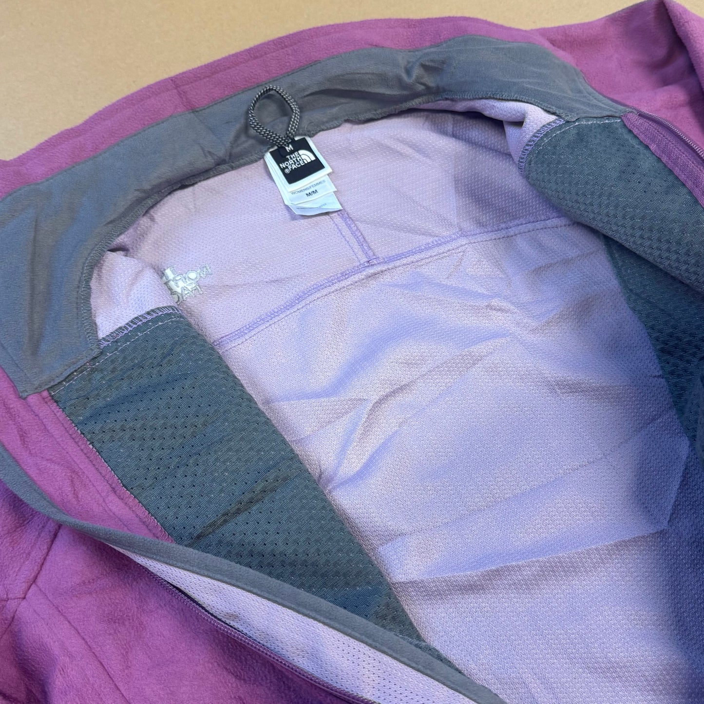 The North Face Windwall pink fleece jacket