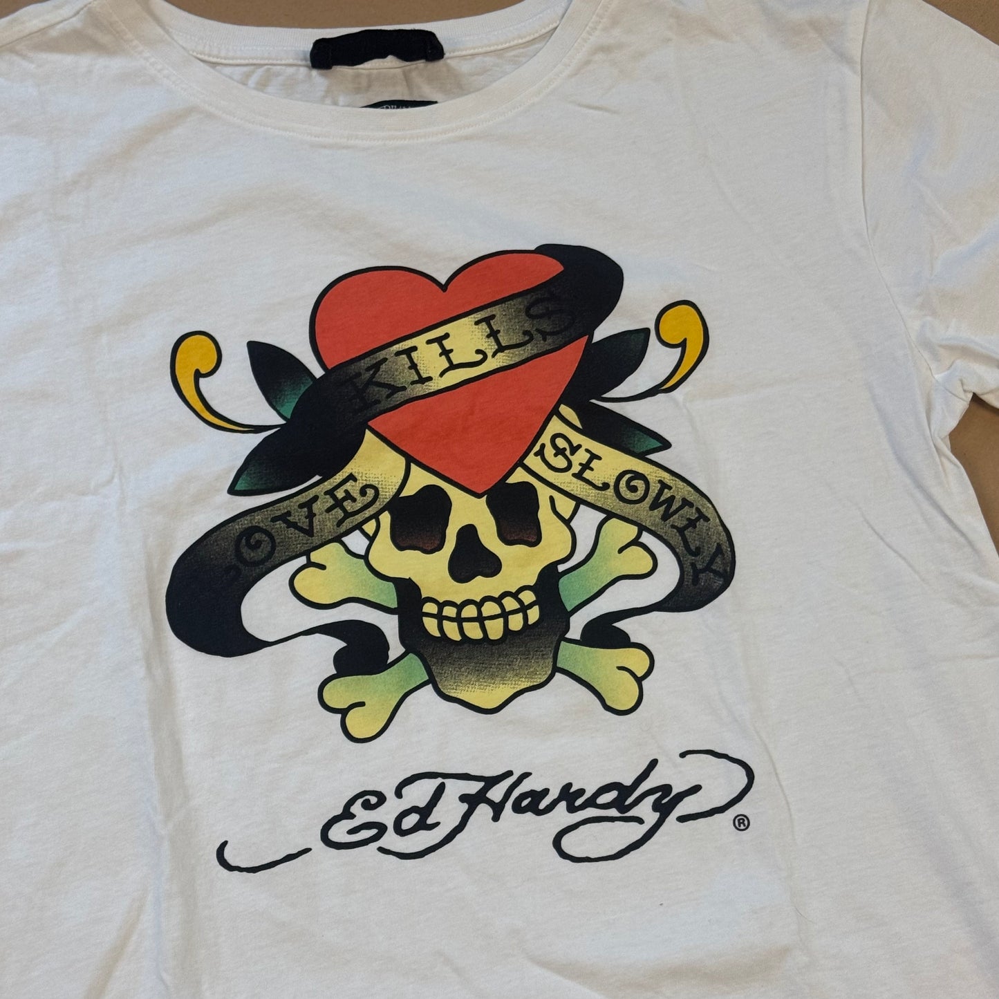 Ed Hardy vintage graphic "love kills slowly" t-shirt