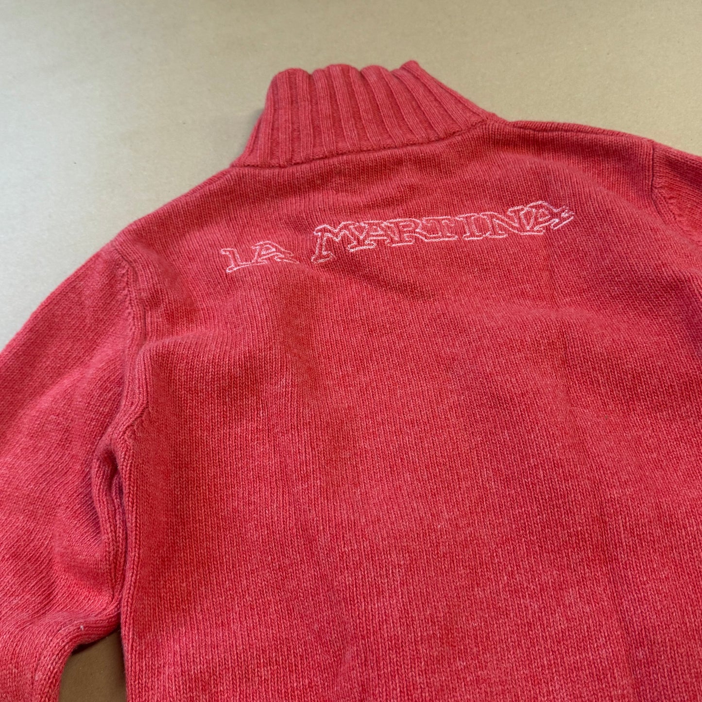 La Martina vintage knitted wool zip-up