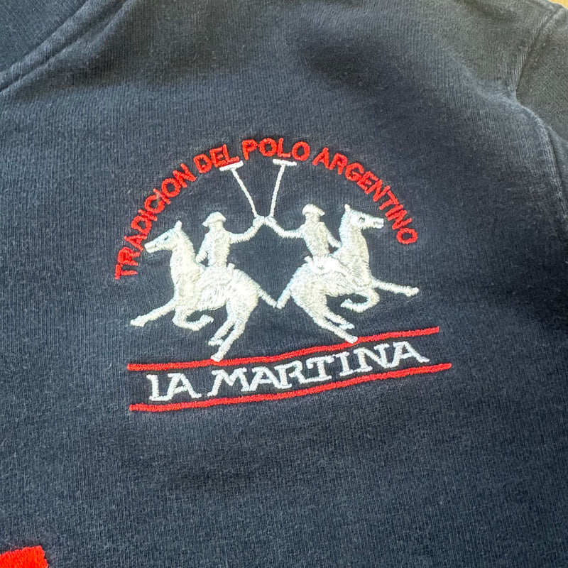 Detailansicht: Sourced limited accessories and clothes La Martina Verbier Swiss polo vintage quarter-zip – Logo, Nähte oder Material
