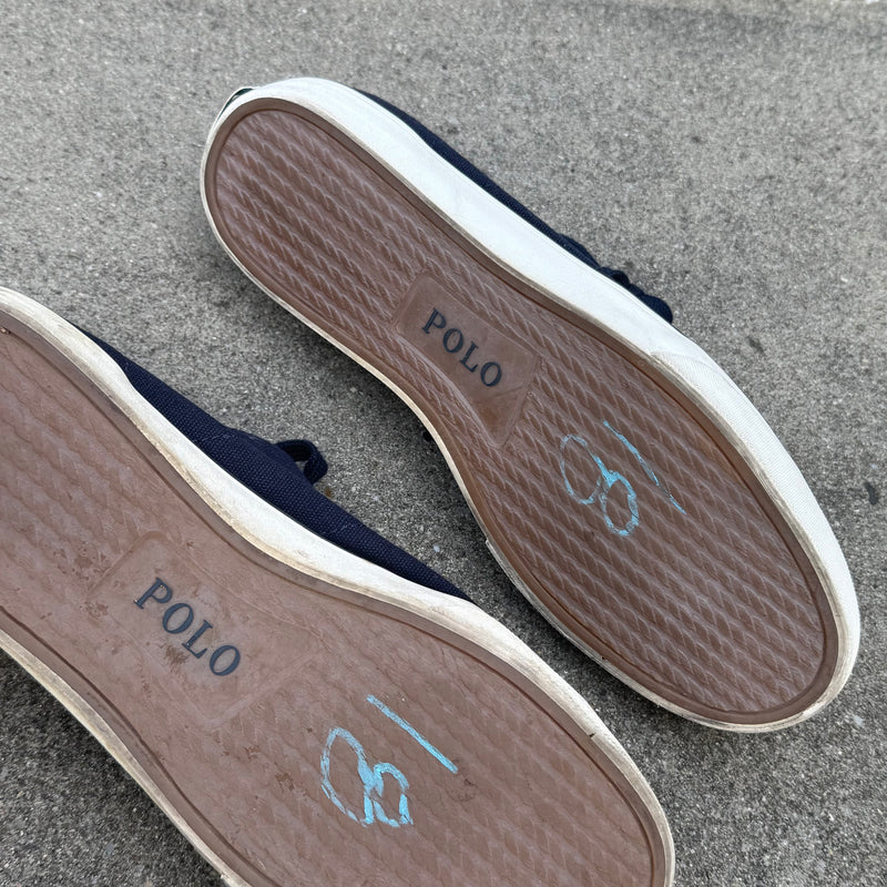 Detailansicht: Sourced limited accessories and clothes Polo Ralph Lauren classic summer shoes – Logo, Nähte oder Material