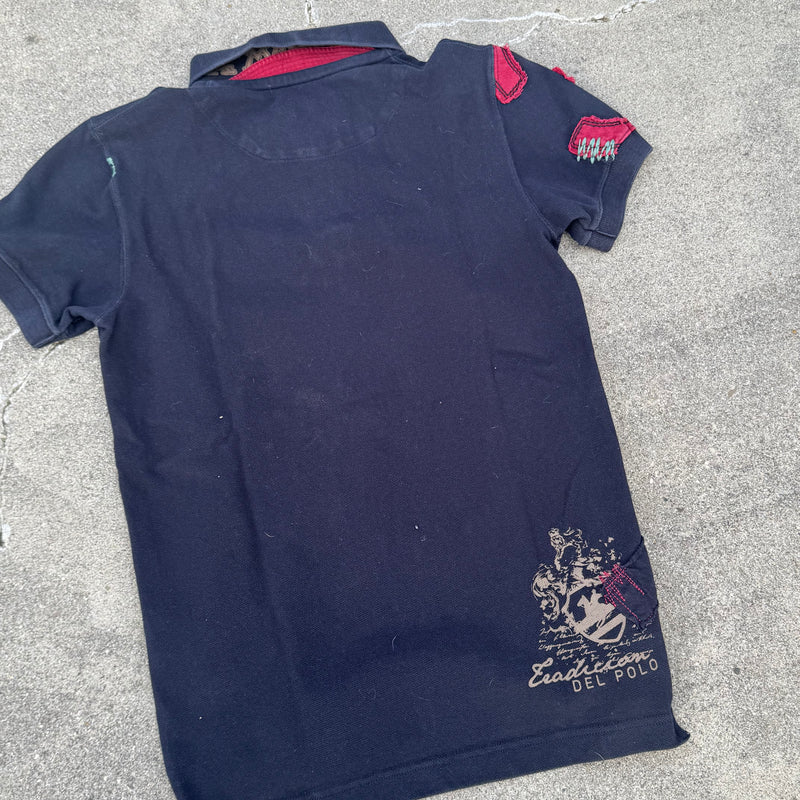 Detailansicht: Sourced limited accessories and clothes La Martina Buenos Aires vintage poloshirt – Logo, Nähte oder Material