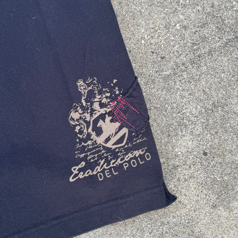 Detailansicht: Sourced limited accessories and clothes La Martina Buenos Aires vintage poloshirt – Logo, Nähte oder Material