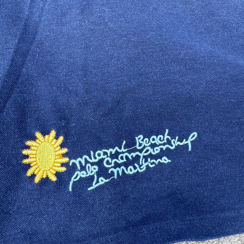 Detailansicht: Sourced limited accessories and clothes La Martina Pelican longsleeve polo vintage – Logo, Nähte oder Material