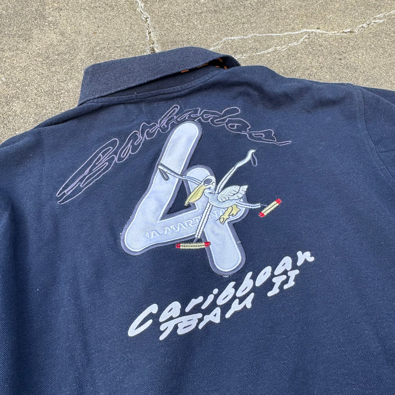 Detailansicht: Sourced limited accessories and clothes La Martina Pelican longsleeve polo vintage – Logo, Nähte oder Material