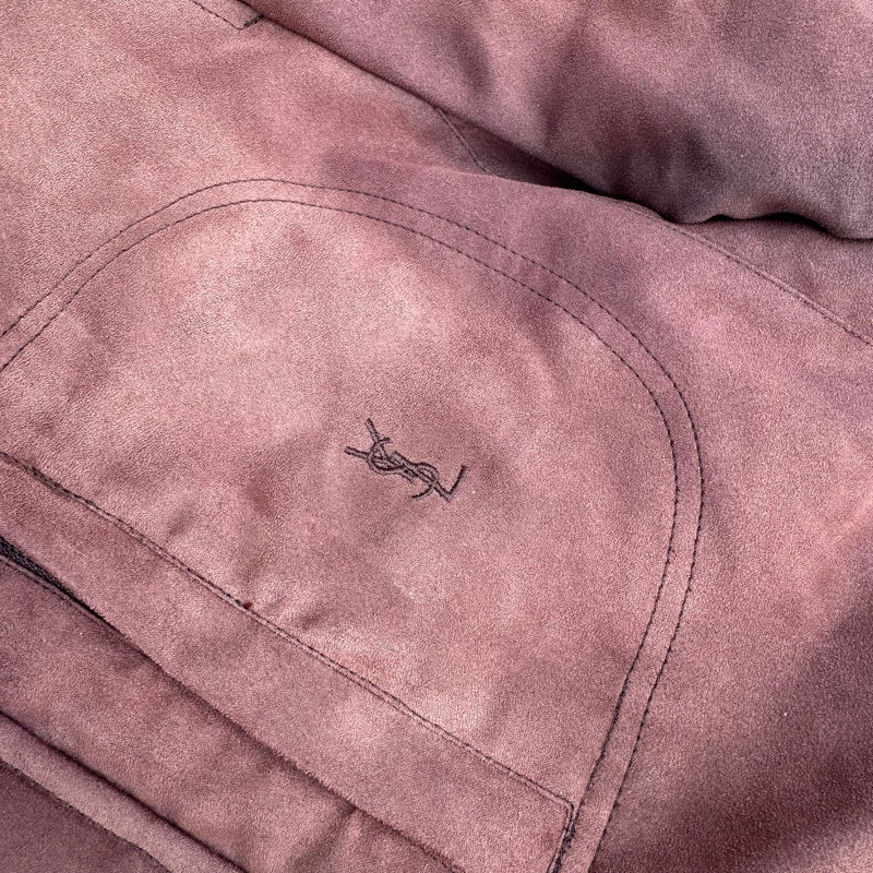 Detailansicht: Sourced limited accessories and clothes Yves Saint Laurent vintage brown jacket – Logo, Nähte oder Material