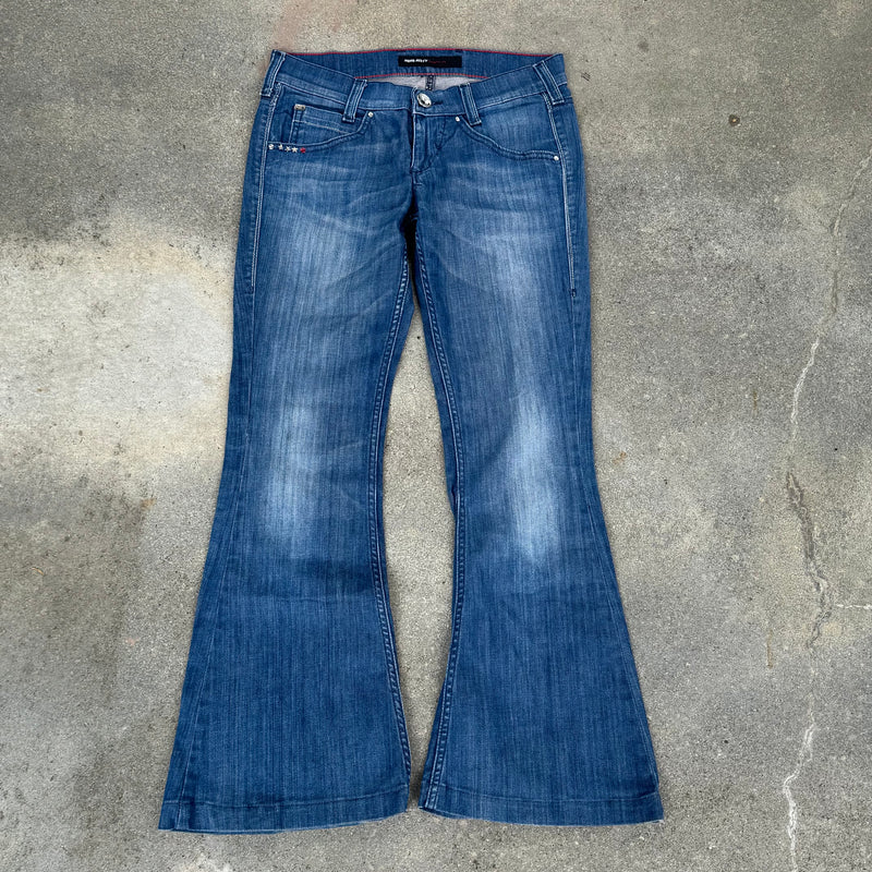 Detailansicht: Sourced limited accessories and clothes Miss Sixty collection wide leg vintage jeans – Logo, Nähte oder Material