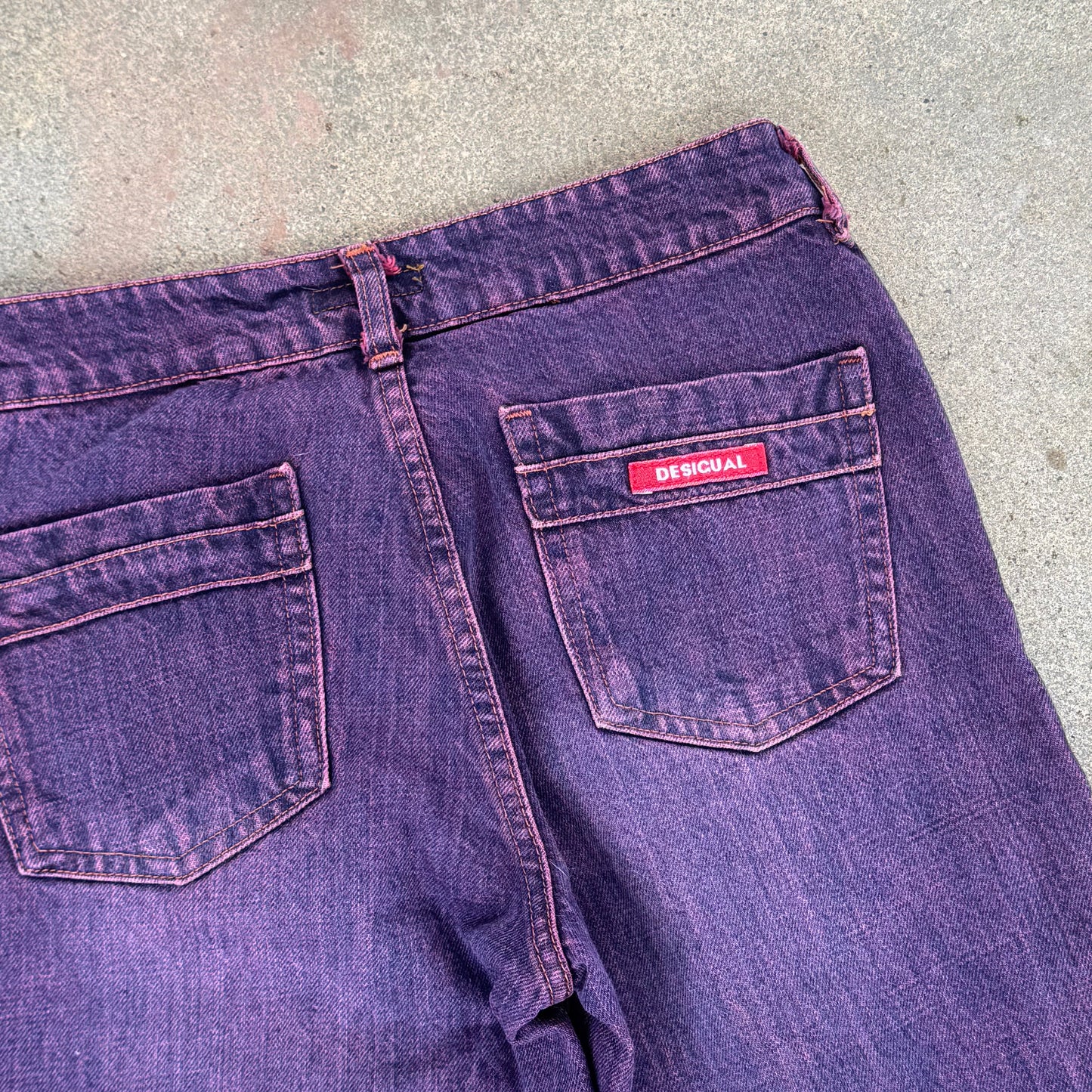 Desigual purple y2k wide leg jeans