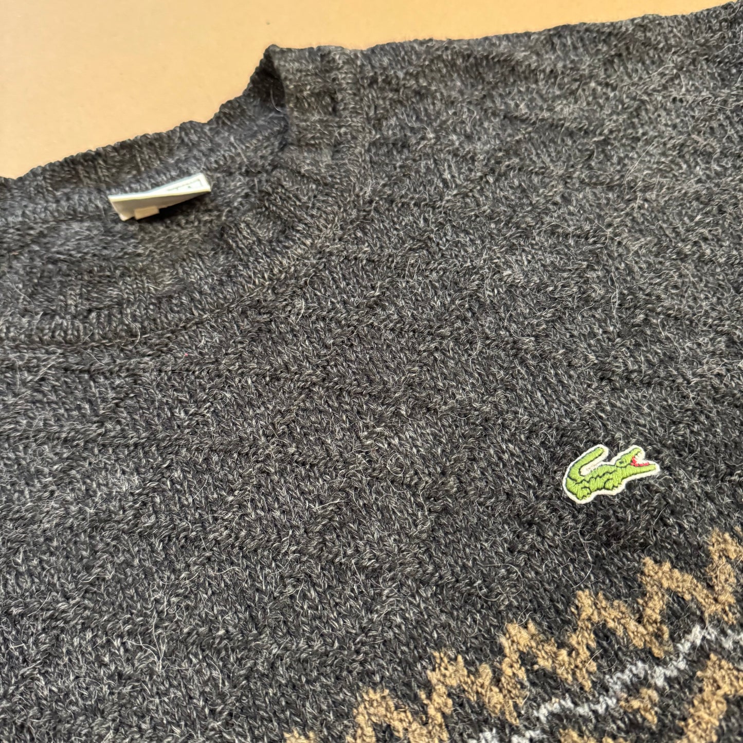 Lacoste vintage knitted crewneck sweatshirt
