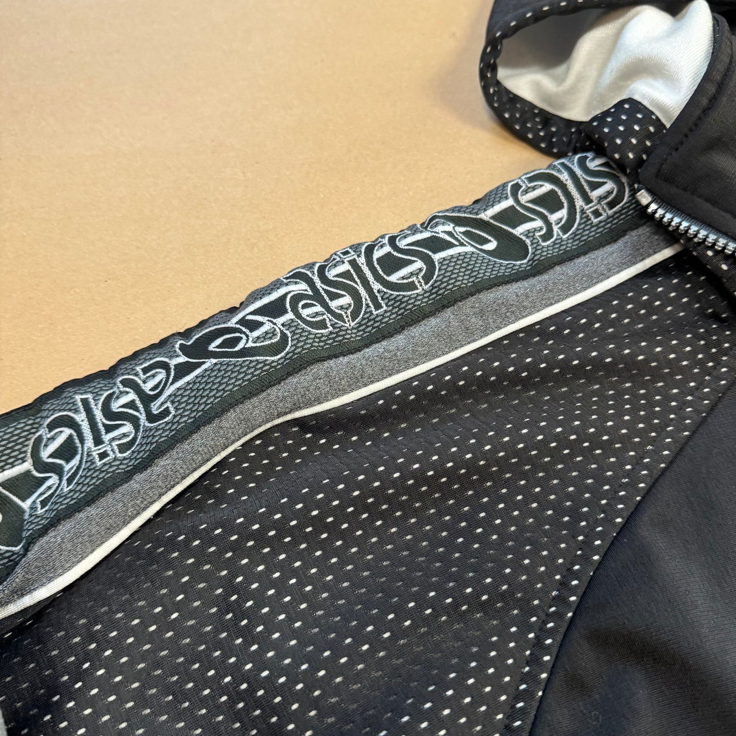 Asics black Streetwear style zip-up hoodie