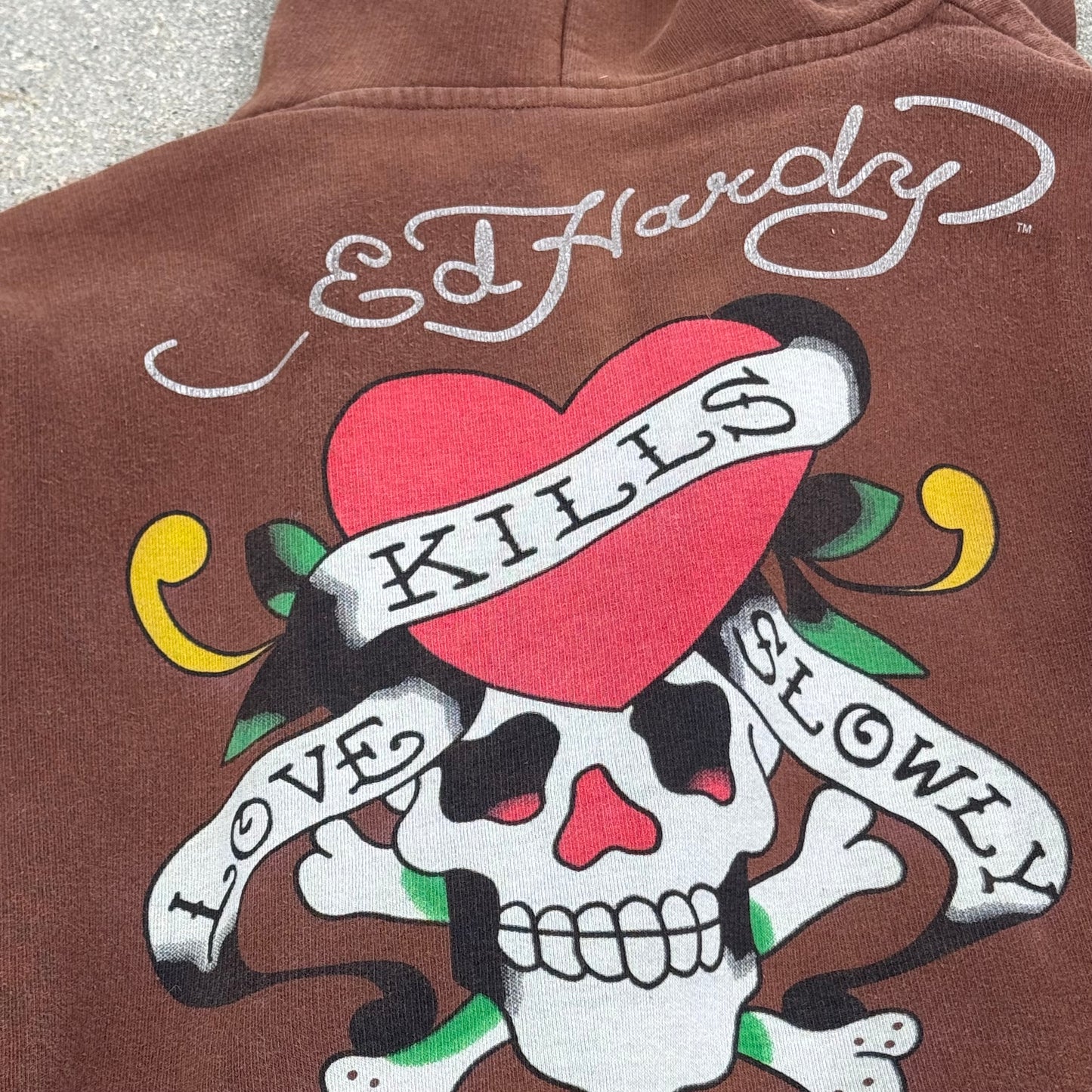 Ed Hardy y2k "love kills slowly" zip-hoodie