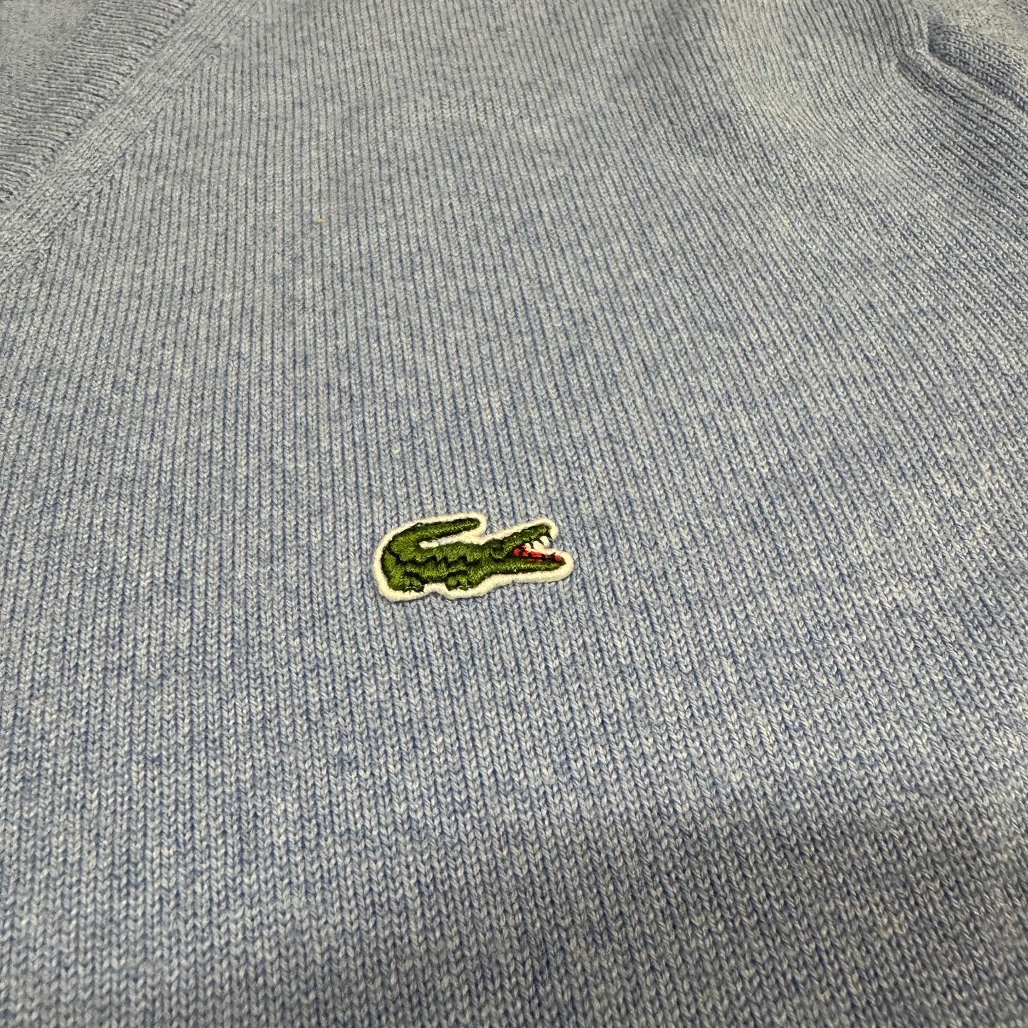 Lacoste baby blue v-neck wool sweatshirt