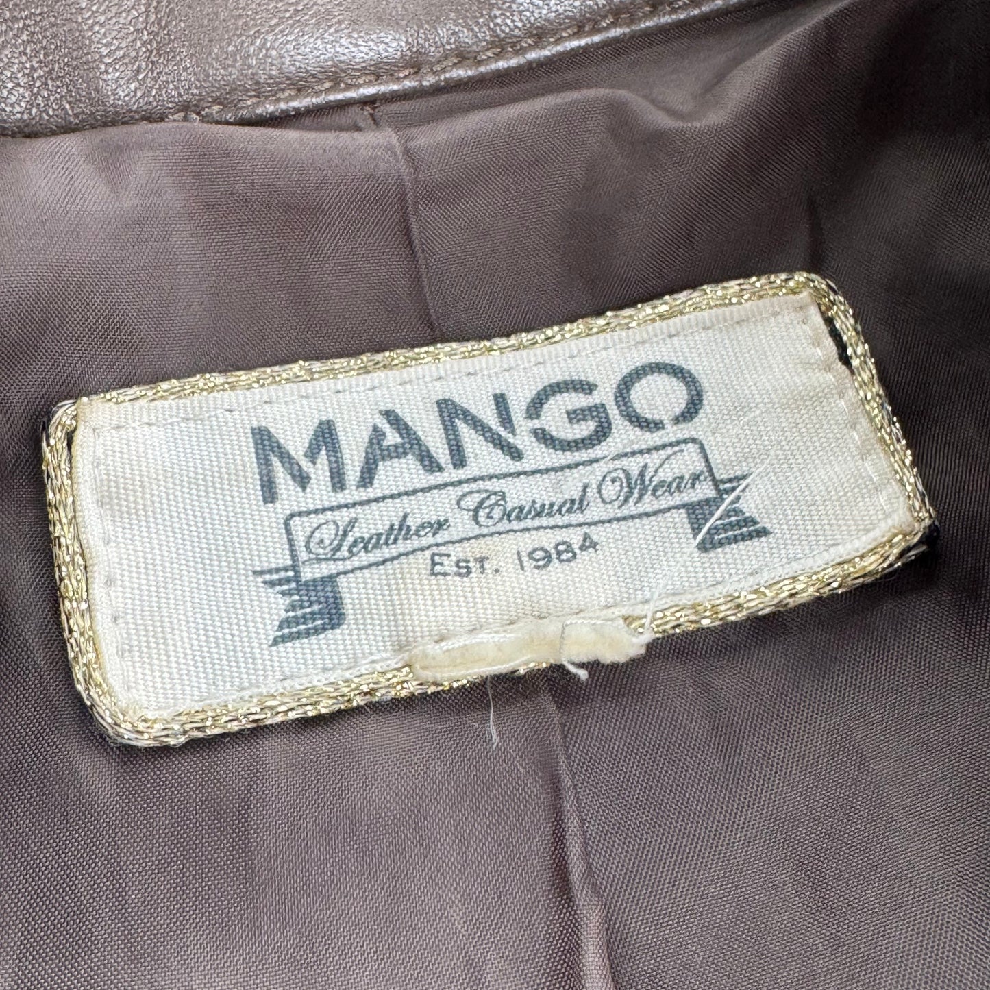 Mango Argentina brown leather jacket
