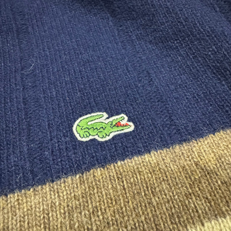 Detailansicht: Sourced limited accessories and clothes Lacoste vintage wool crewneck sweatshirt – Logo, Nähte oder Material