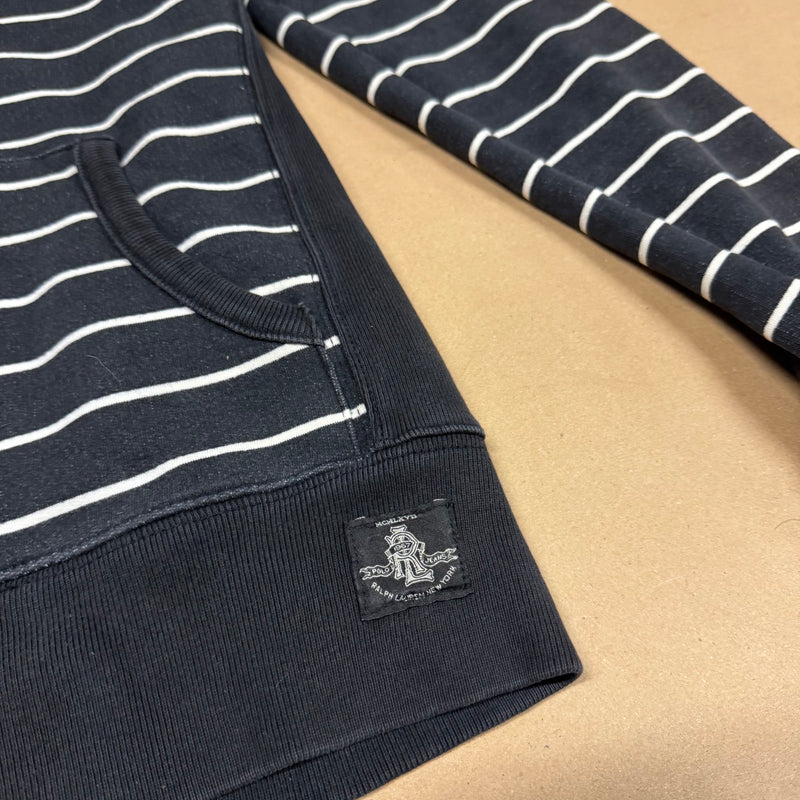 Detailansicht: Sourced limited accessories and clothes Polo Jeans Co. by Ralph Lauren striped zip-up hoodie – Logo, Nähte oder Material