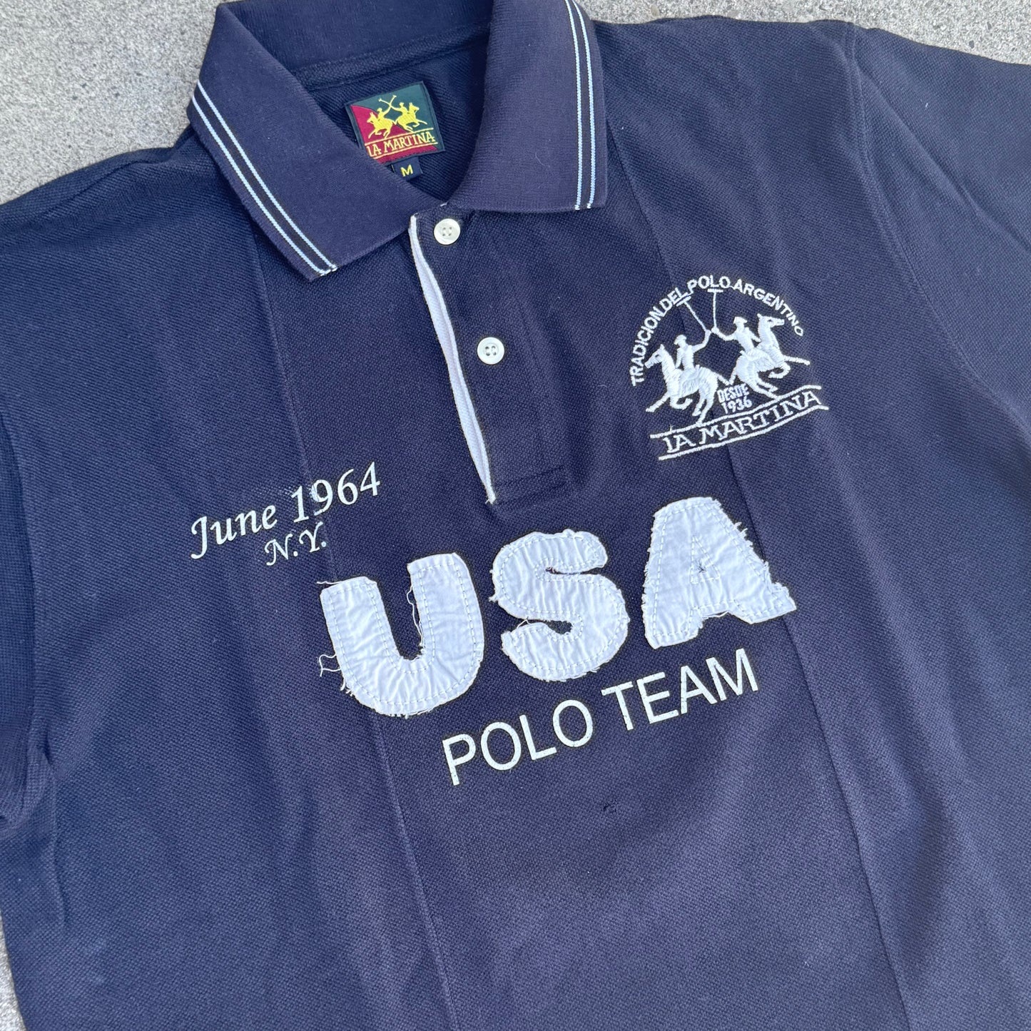 La Martina Medow Brick USA poloshirt