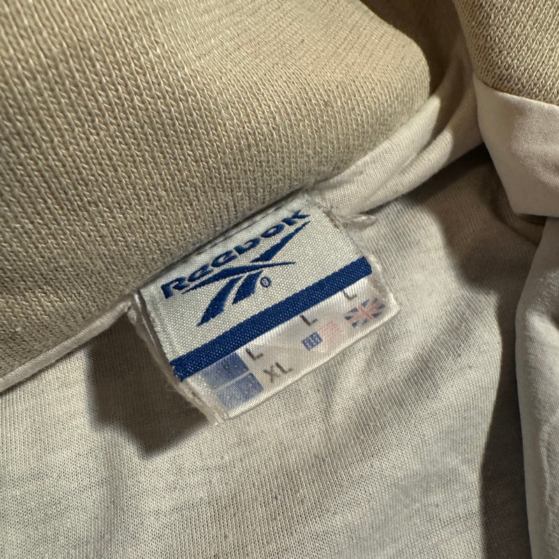 Detailansicht: Sourced limited accessories and clothes Reebok vintage blue 90s track jacket – Logo, Nähte oder Material