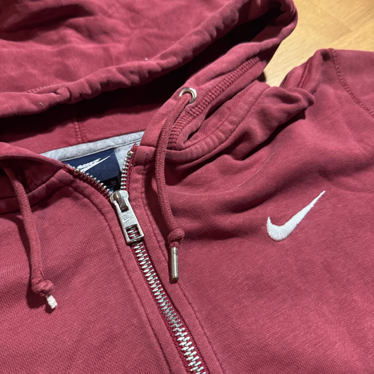 Nike vintage burgundy zip-up hoodie