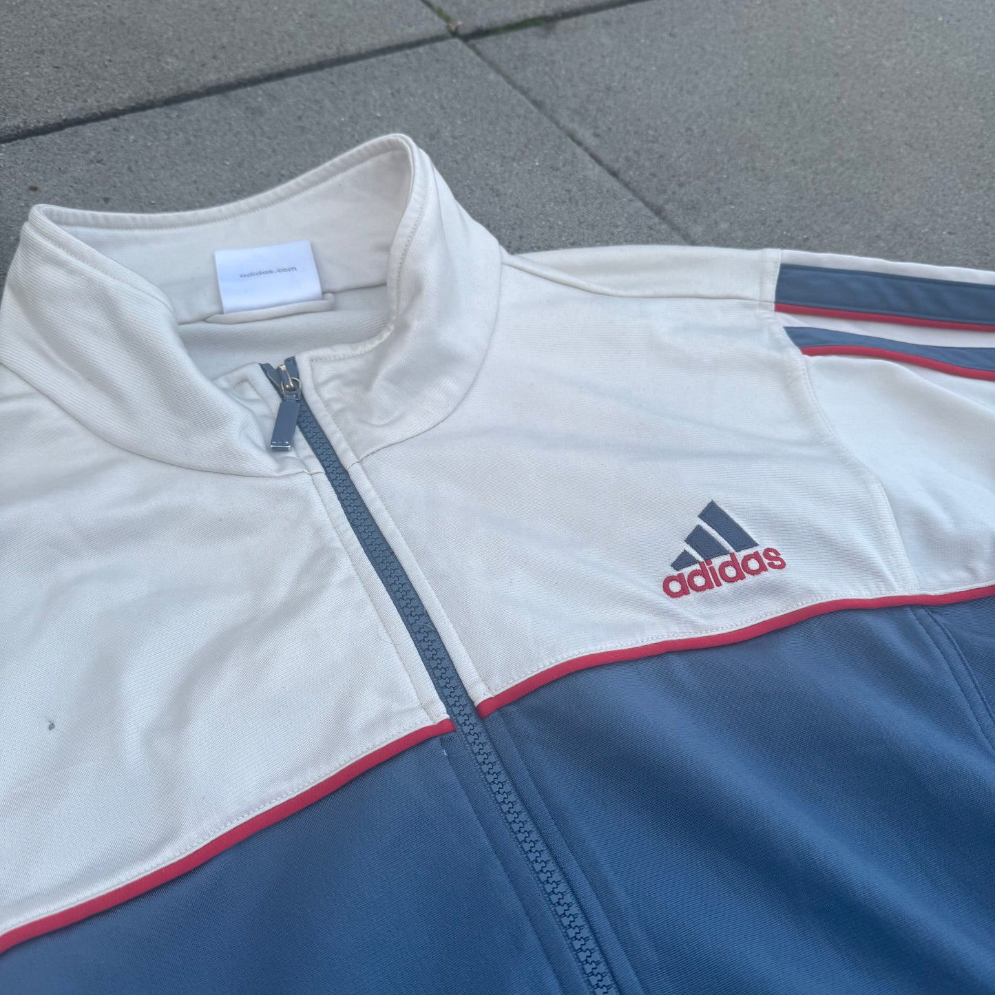 Adidas vintage white track jacket