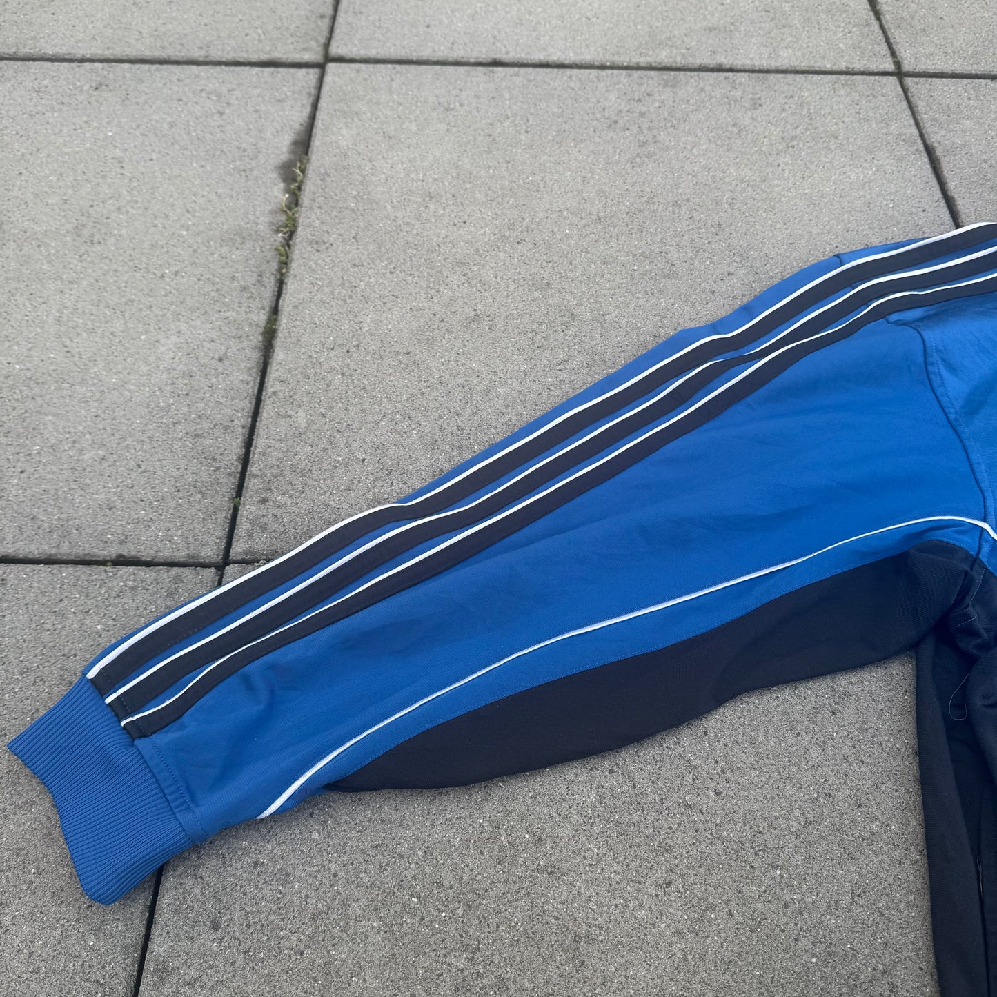 Adidas vintage blue oversized track jacket