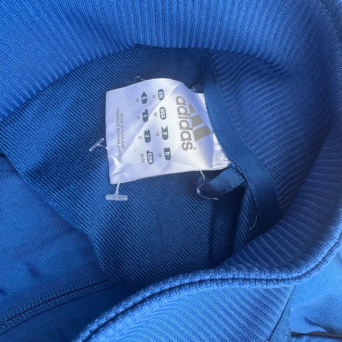 Adidas vintage blue oversized track jacket