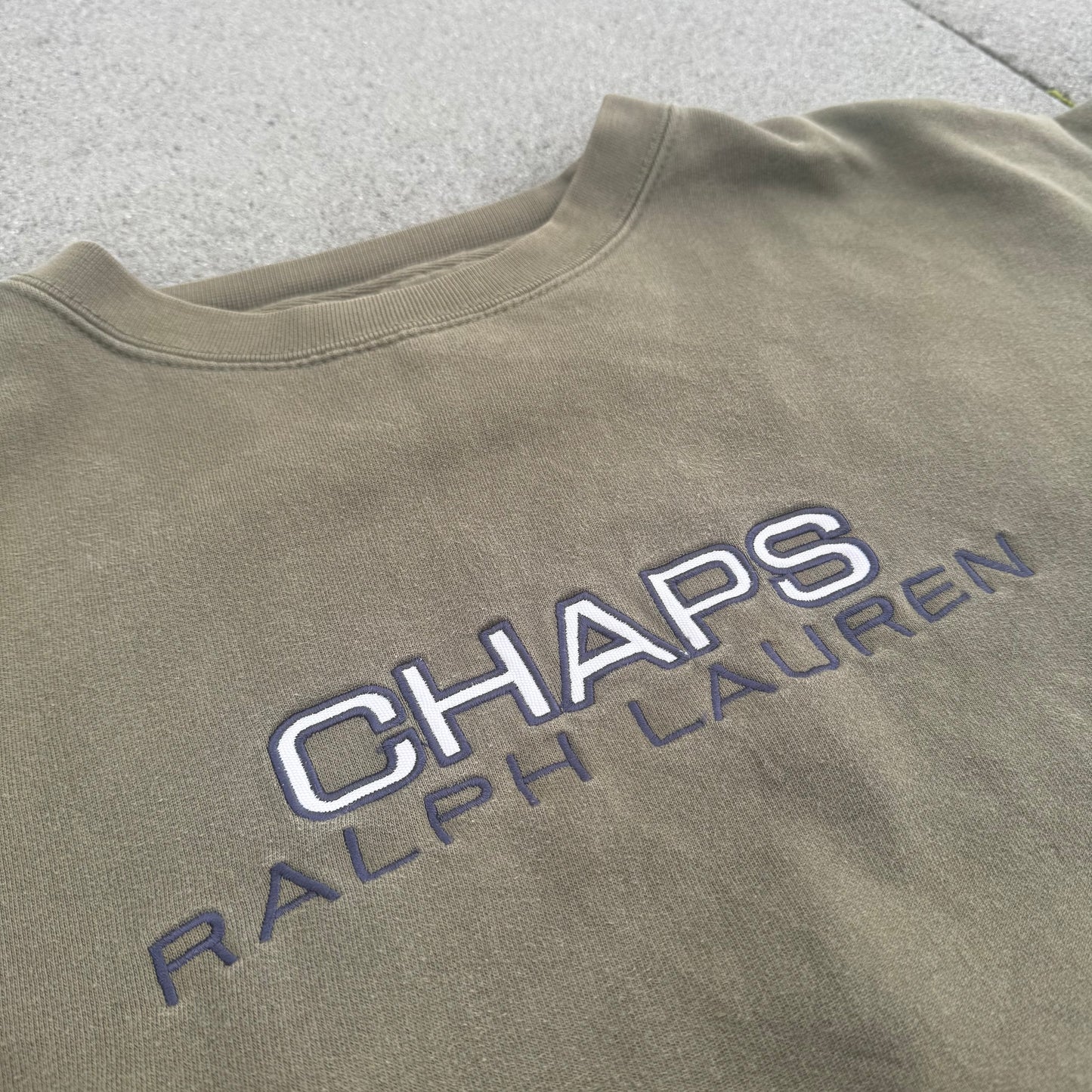 Champs Ralph Lauren classic olive green sweatshirt
