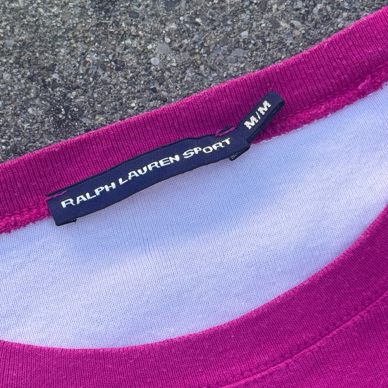 Detailansicht: Sourced limited accessories and clothes Polo Ralph Lauren sport striped longsleeve – Logo, Nähte oder Material