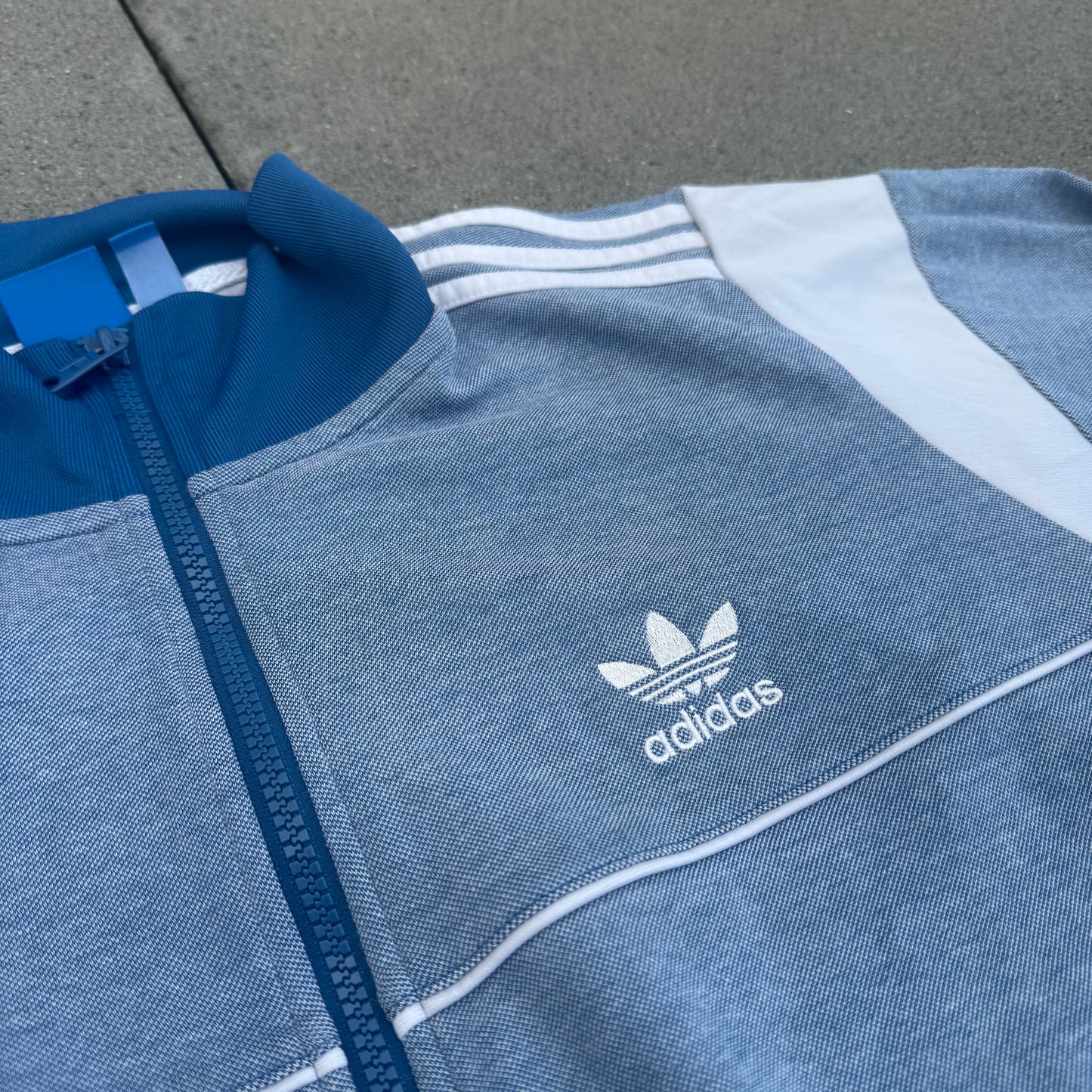 Adidas vintage blue track jacket