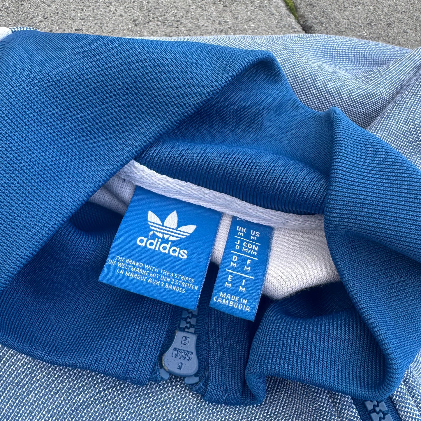 Adidas vintage blue track jacket