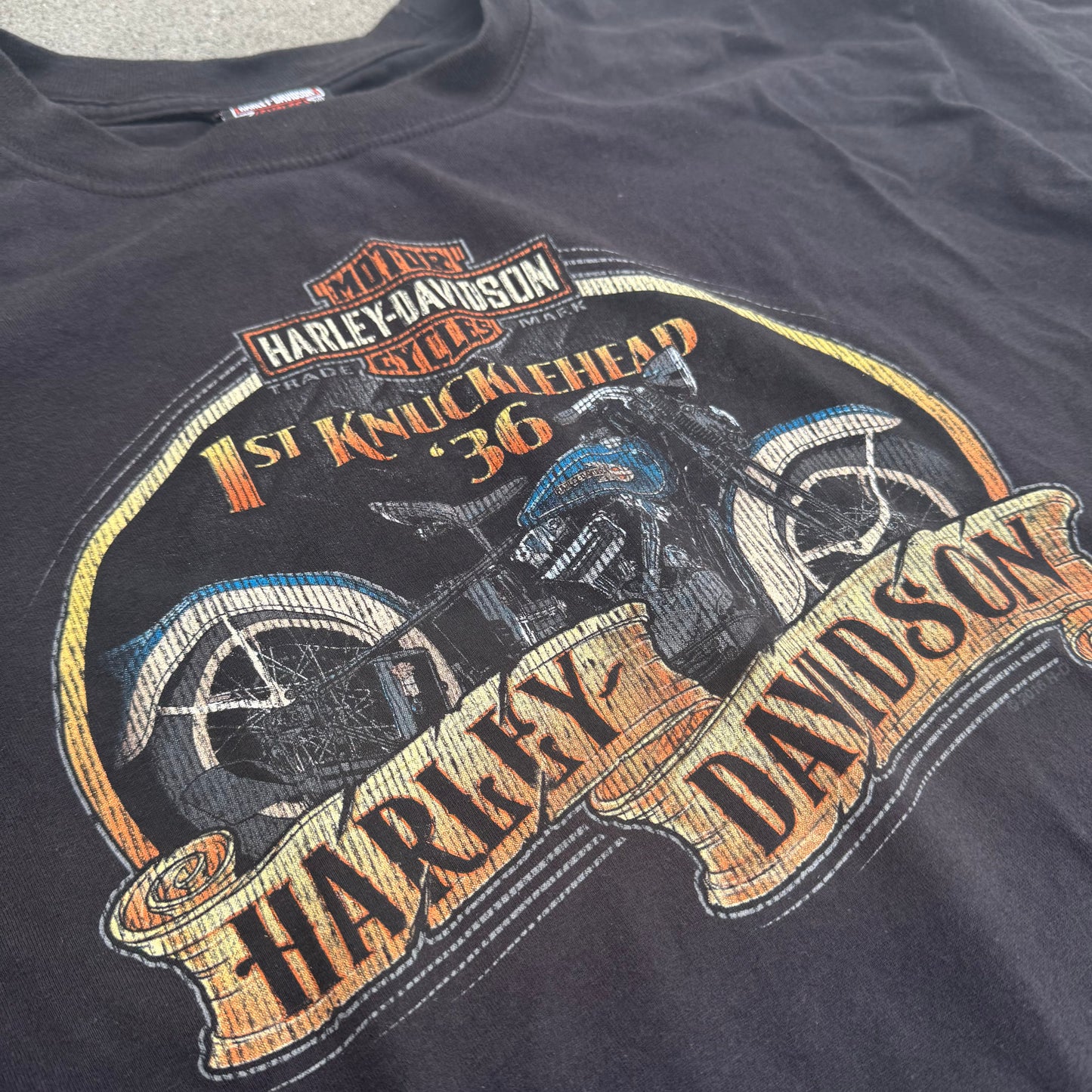Harley Davidson 1st Knucklehead vintage 00s shirt