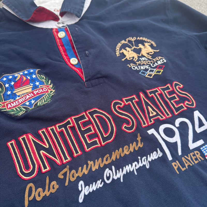 Detailansicht: Sourced limited accessories and clothes La Martina United States Polo Tournament long-sleeve – Logo, Nähte oder Material