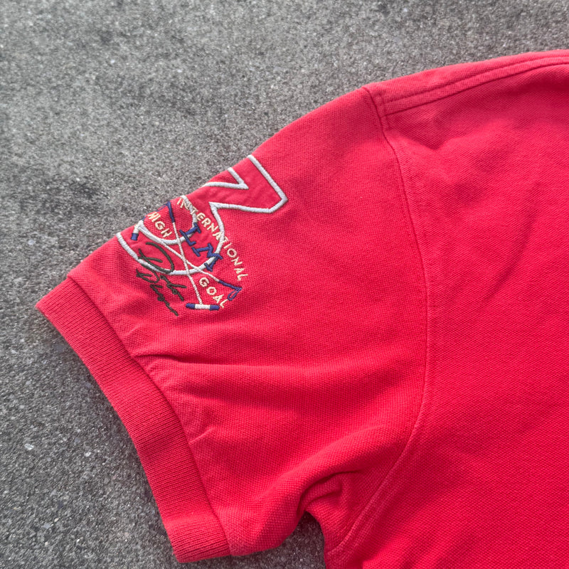 Detailansicht: Sourced limited accessories and clothes La Martina International vintage poloshirt – Logo, Nähte oder Material