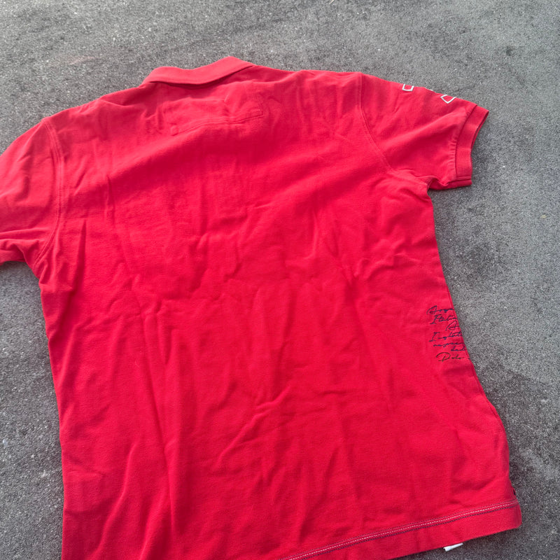 Detailansicht: Sourced limited accessories and clothes La Martina International vintage poloshirt – Logo, Nähte oder Material