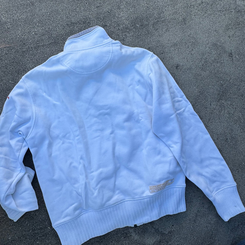 Detailansicht: Sourced limited accessories and clothes La Martina Argentina white zip-jacket – Logo, Nähte oder Material
