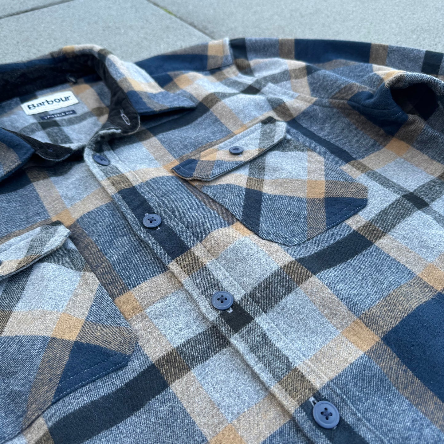 Barbour grey checkered light jacket