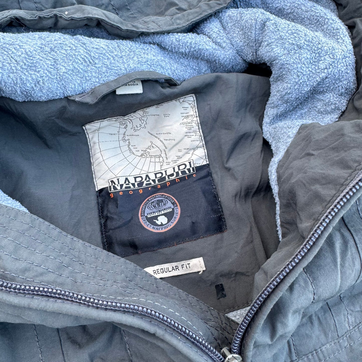 Napapijri grey quarter zip jacket