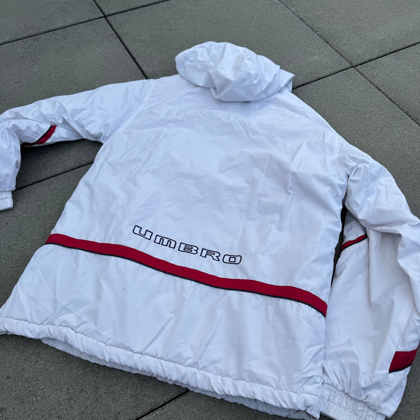 Umbro white streetwear-style winter jacket