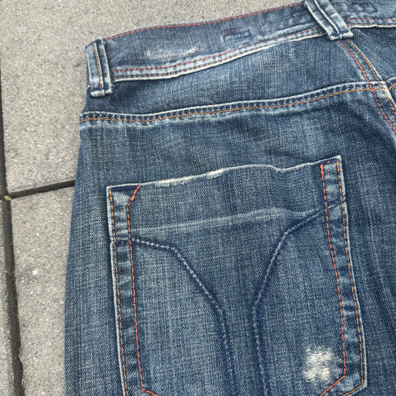 Detailansicht: Sourced limited accessories and clothes Miss Sixty Palos vintage baggy jeans – Logo, Nähte oder Material