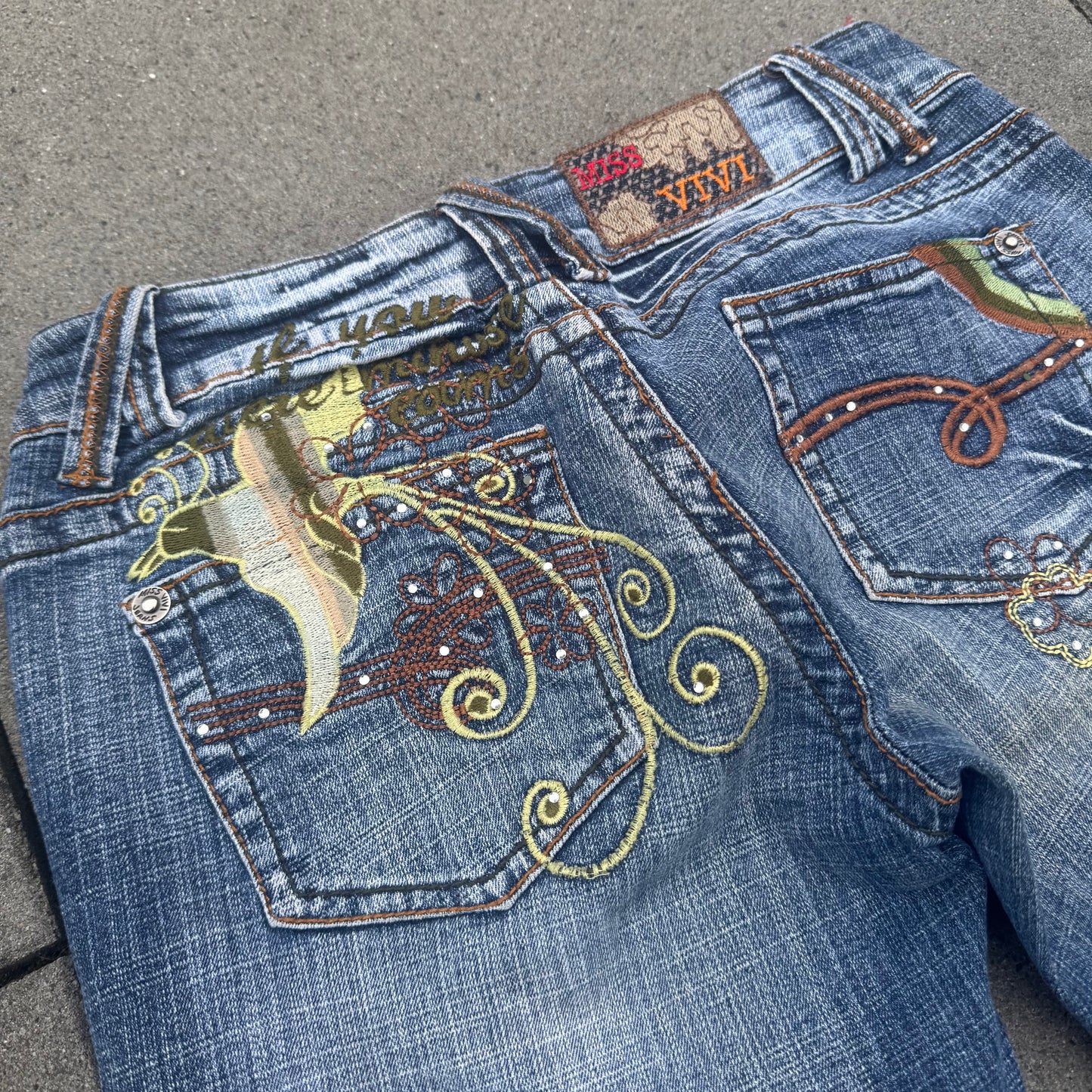 Miss Vivi Japanese y2k bootcut jeans