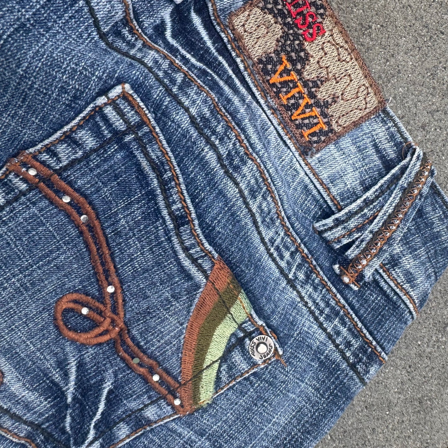 Miss Vivi Japanese y2k bootcut jeans